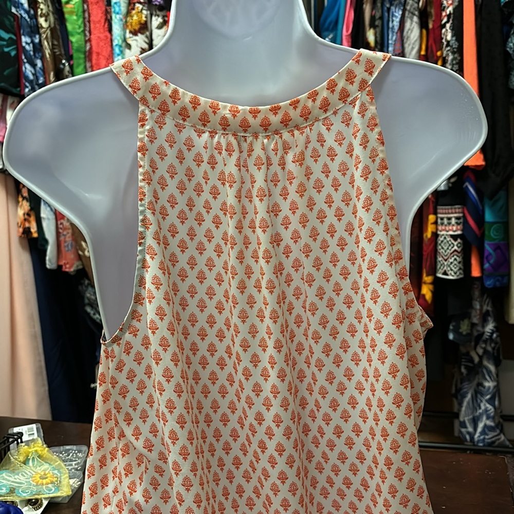 Rose + Olive size M tank sleeveless blouse ¥ - Picture 4 of 7